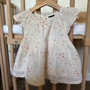 Pink and white gauze dress